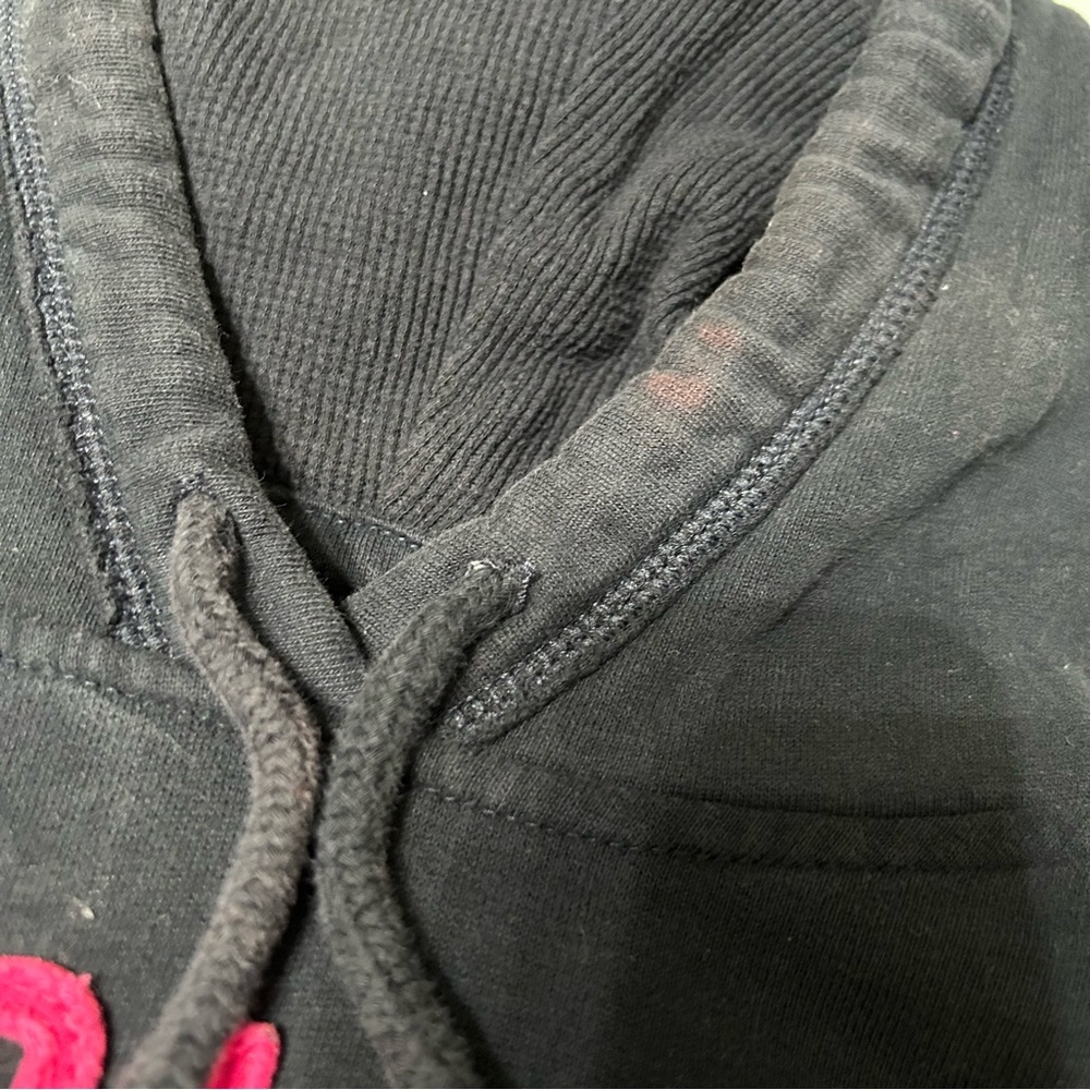 Hollister Black Hoodie with Pink Logo - Picture 3 of 3